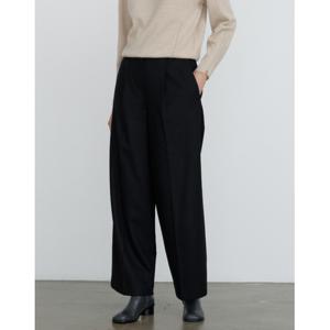 닥스 여성 24FW 역시즌특가블랙 울캐시미어혼방 뒷밴딩 원턱 와이드팬츠 DLPA4D001BK