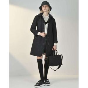 닥스 골프 여성 24FW PREMIUM 카키 퀼티드 롱 후드 점퍼 DNJU4D713K3