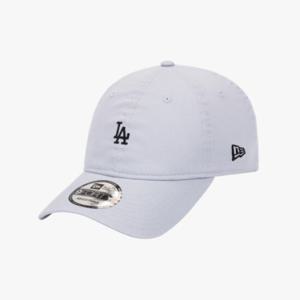 뉴에라 MLB LA 다저스 워시드 미니 로고 언스트럭쳐 볼캡 14205765 스노우 그레이
