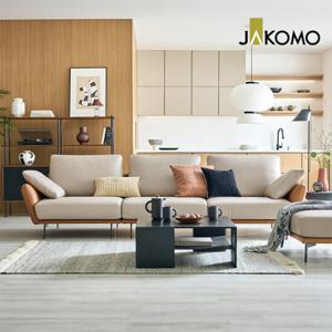 카델로 4인 레체 이태리 천연면피 소가죽 소파+올가죽스툴