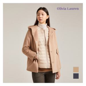 [올리비아로렌]후드 하프 코트___VOCEAWWA111
