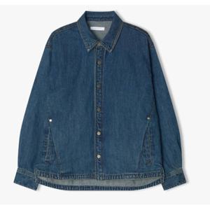 리버클래시 24FW 블루 오버핏 중청 데님 셔츠 LKF31403