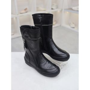 [코디엘루]소가죽 기모안감 통굽 여성 하프 부츠 5cm CDSP100367