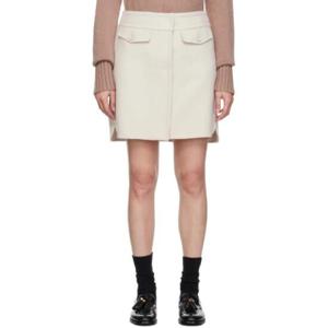 25 SS 막스마라 여성 오프 화이트 마르타 미니 스커트 232447F090005