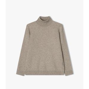 리버클래시 24FW 멜란지베이지 이중직 롱 터틀넥 니트 LKW51488