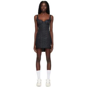 25 SS 헤론프레스톤 여성 블랙 엑스레이 코르셋 미니 드레스 222967F052006