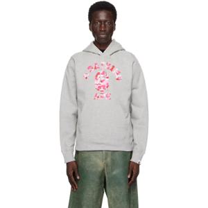 25 SS BAPE 남성 그레이 ABC 카모 컬리지 후디 242546M202055
