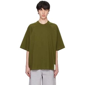 25 FW Bottega Veneta 남성 카키 피마 코튼 저지 티셔츠 242798M213006