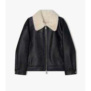 리버클래시 24FW 블랙 오버핏 양모혼방 무스탕 LKW25453