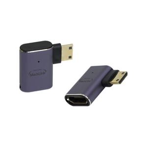 마하링크 8K HDMI F to Mini HDMI M 우측 꺽임 젠더 ML-8HCCR5