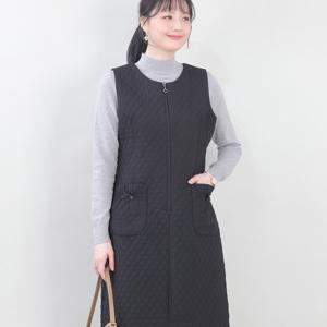 애비뉴투지 엄마옷 앞지퍼 다이아 누빔 패딩 겨울 원피스 K12443