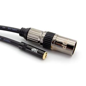 HDTOP 국산 제작 3.5 스테레오 암 TO XLR 수 케이블 50M HT-TP458