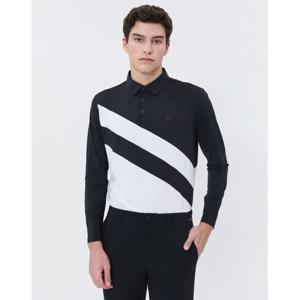 헤지스 골프 남성 24SS 클리어런스스테디셀러라인 블럭 긴팔폴로티셔츠 (BLACK) WPTS4B982BK