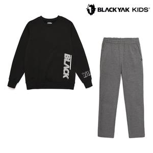 [블랙야크키즈]블랙야크 키즈 BKO레터링기모맨투맨세트 1BKSEW19