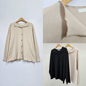 [아이우먼]위쉬몰 BN 쿠앤카라단추프릴긴팔티(T417H412) 빅사이즈