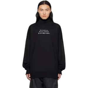 25 SS 베트멍 남성 블랙 500 밀리언 달러 터틀넥 스웨터 251669M205000