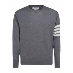 [THOM BROWNE] 남성 크루 넥 4바 울 점퍼 MKA002A00014038 Grey /8
