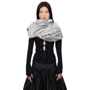 25 SS 파울라 카노바스 델 바스 여성 블랙   그레이 퍼프 가디건 251427F095002