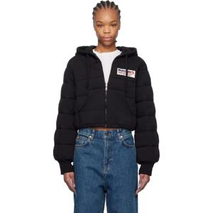 25 SS 몽클레어 여성 Moncler x 팜엔젤스 블랙 집업 다운 후디 242171F097000