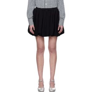 25 SS 마르니 여성 블랙 벌룬 미니 스커트 251379F090003