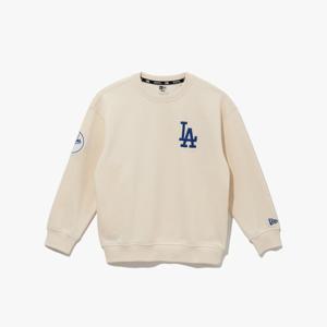 [뉴에라키즈] 14681105 MLB LA 다저스 팀 로고 맨투맨 펄드 아이보리