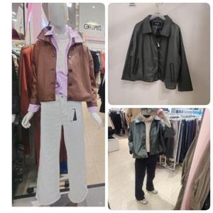 오프리미츠 HC26 25년SS 력셔리카라넥뒷트임도유니크하게빈티지가죽크롭재킷남구홈플러스 B25JK3280