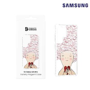삼성정품 갤럭시S25울트라 에바 알머슨 버라이어티 마그넷 맥세이프 케이스 일러스트 슬림 디자인 자석부착 무선충전 GP-FPS938 N