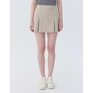 헤지스 골프 여성 24SS 스테디셀러솔리드 플리츠 밴디드 스커트 (BEIGE) WWSK4B601I2