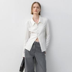 [나인][나인](BL-4295)WRINKLE SLIM JERSEY BLOUSE