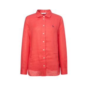 헤지스 여성  린넨 셔츠 레드 HSSH5BC30R2