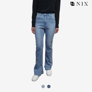 [닉스][NIX]여)워싱 밑단 트임 반밴딩 플레어(FNQRDDF510P)