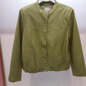 Latium HC06 스판 신축성 좋은 짧은 크롭 레더 라이더 차이나카라 벌룬 가죽 쟈켓형 점퍼 T2517jp01LG