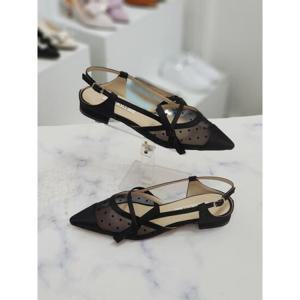한슈 세이브존09 리본 망사 여성펌프스 슬링백샌들 3cm HS582719tl