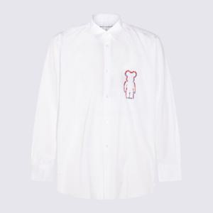 꼼데가르송 화이트 자수 롱 슬리브 셔츠 FOB037051 1