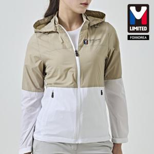 엠리밋 남여공용 홑겹 배색 바람막이 베이지 - LGUSJ31330