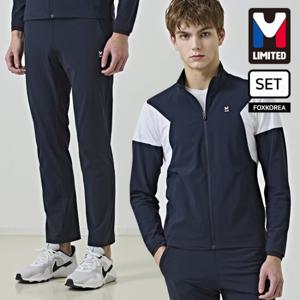 엠리밋 남성 투블록 스판 트레이닝 세트 네이비 - LGUSF30762