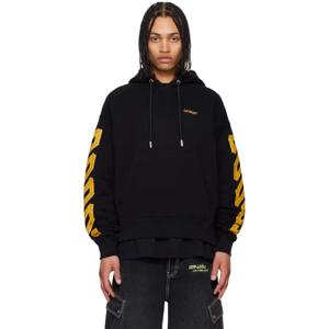 25 FW 오프화이트 남성 블랙 테이프 애로우 후드티 251607M202004