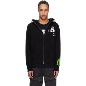 25 SS BAPE 남성 블랙 판다 집업 후드티 242546M202016