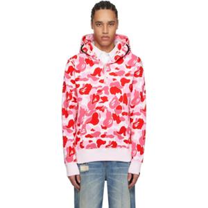 25 SS BAPE 남성 핑크 ABC 카모 샤크 집업 후디 242546M202049