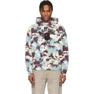 25 SS BAPE 남성 멀티컬러 맵 카모 후드티 251546M202050
