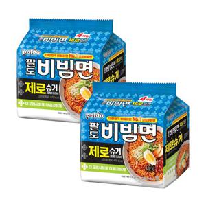 비빔면 제로 슈거(120g x4입) x2팩