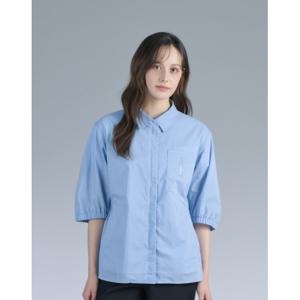 닥스 골프 여성 25SS PREMIUM 블루 셔츠형 7부 소매 점퍼 DNJU5B451B1