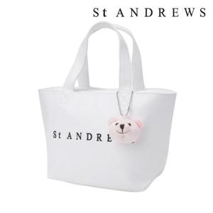 세인트앤드류스  (831D1BGA04WH) 공용 자수 로고 테디베어 미니 토트백