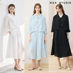 막스스튜디오 25SS 썸머 크리즈 셋업 2PCS (재킷 + 팬츠)