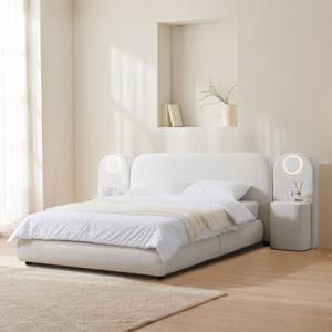 보루네오 베이스 패브릭침대 Q_투인스매트리스 (사이드패널2개)