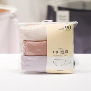 [애니바디] 미디 면 3매입 팬티 싱글자캬드2  ANPD24A11