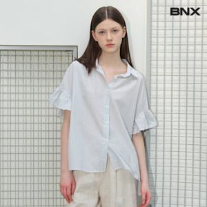 [BNX]프릴 소매 반팔 셔츠 (BX1BL008L0)