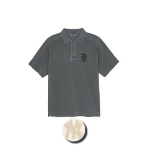 MLB 공용 워싱 오버핏 카라 반팔 티셔츠 (3APQB0453)