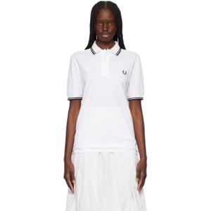 25 SS 꼼데가르송 여성 화이트 Fred Perry 스트롱 윌 폴로 셔츠 252270F108000