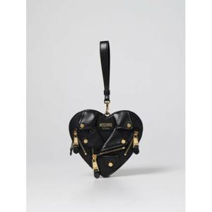 [MOSCHINO] 여성 미니 백 하트 바이커 나파 레더 75408002 1555 블랙 /6